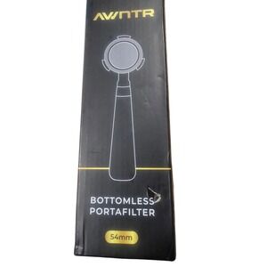 AWNTR 54mm Bottomless Portafilter Espresso Coffee Wooden Handle